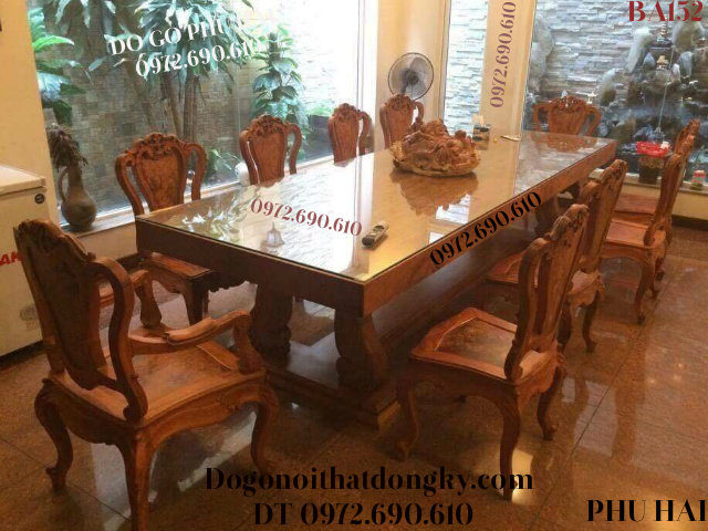 Bo ban ghe phong an, BỘ BÀN GHẾ PHÒNG ĂN 10 Ghế VIP Chỉ Dành Đại Gia 