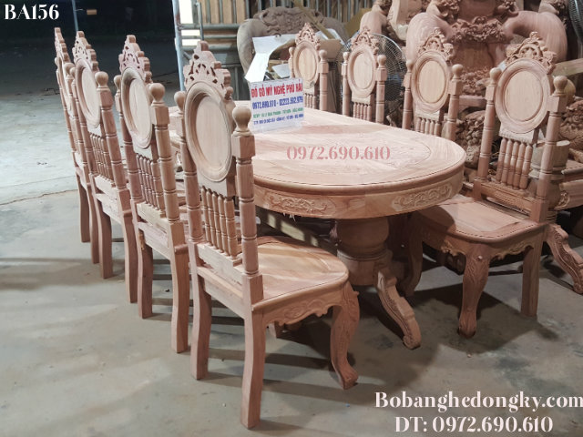 Bộ Bàn Ghế Phòng Ăn Bộ Bàn Ghế Phòng Ăn 8 Ghế Mẫu Độc & Đẹp Gỗ Hương