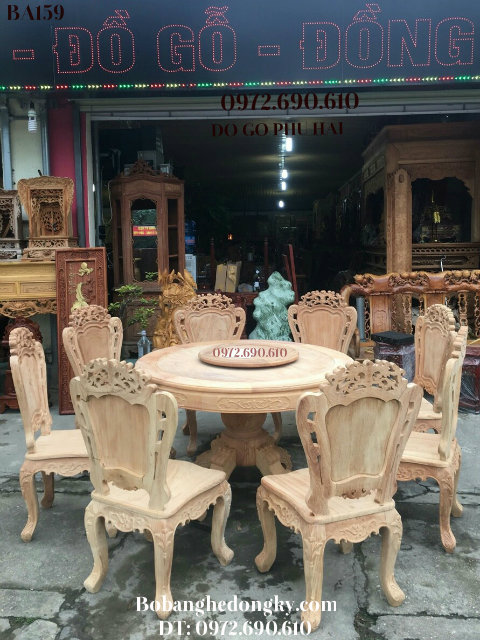 Bộ Bàn Ăn Bàn Tròn Xoay Bộ Bàn Ăn Bàn Tròn Xoay Hàng Víp 8 Ghế