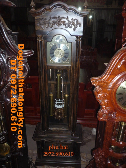 Đồng hồ cổ gỗ mun máy điện tử ĐH28