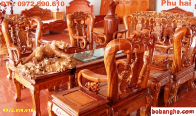 Bộ bàn ghế gỗ hương Minh quốc C10 MQC01