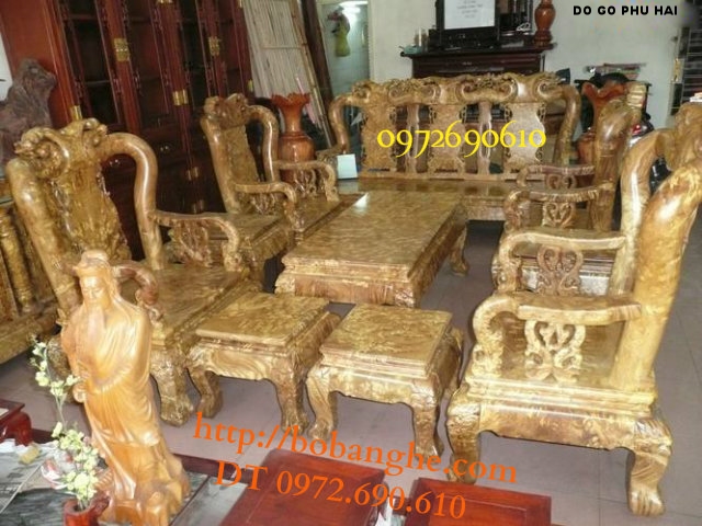 Nơi bán Bàn ghế gỗ Nu nghiến Kiểu Minh quốc NG09