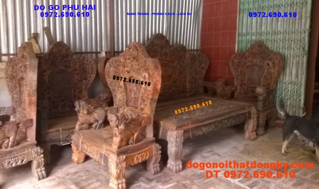 Đồ gỗ nội thất Phú Hải : Bộ bàn ghế Bát Mã BM01