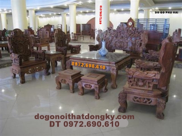 đồ gỗ Phú Hải: Bộ bàn ghế Tam Đa TĐ02