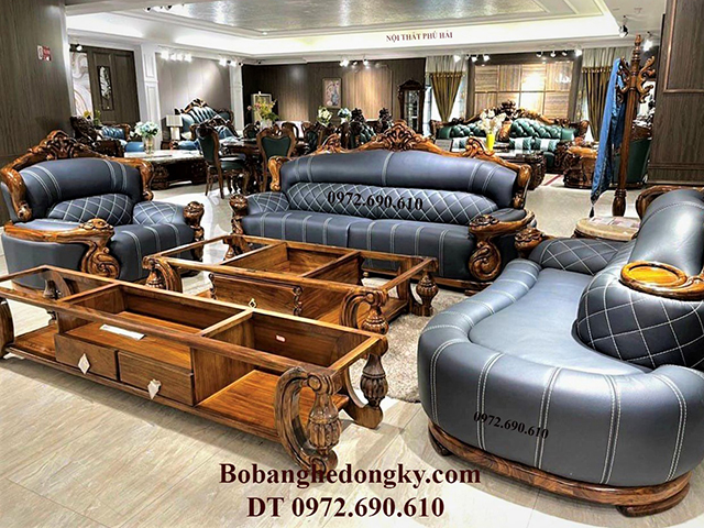 Nơi sản xuất, chế tác sofa tân cổ điển uy tín, giá rẻ nhất thị trường B662