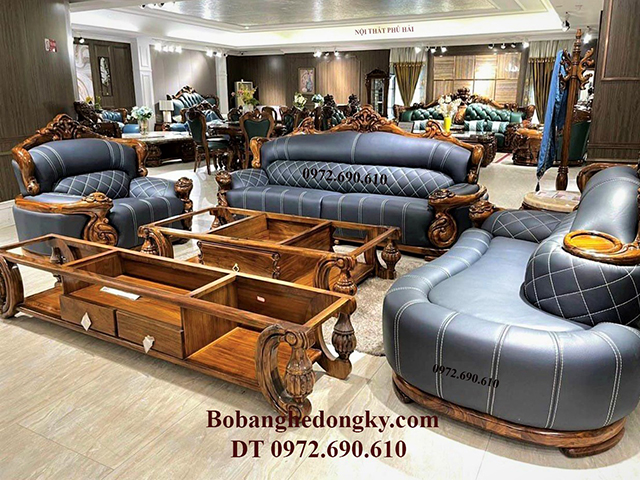 Nơi sản xuất, chế tác sofa tân cổ điển uy tín, giá rẻ nhất thị trường B662