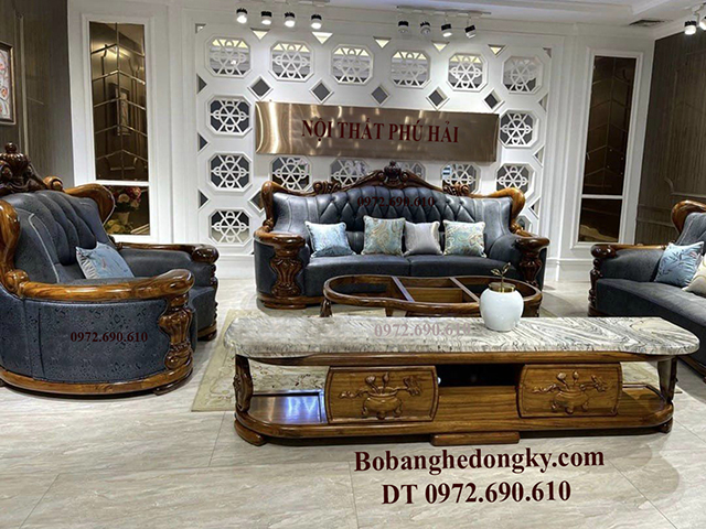 Địa chỉ bán sofa bọc da Luxury mẫu đẹp và uy tín nhất tại Đà Nẵng B672