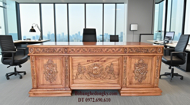 Các Mẫu Bàn Làm Việc Đẹp Gỗ Tự Nhiên Chuẩn 