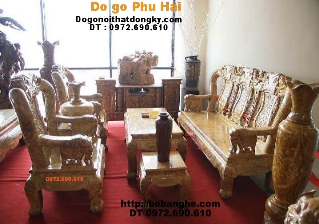 Bộ bàn ghế gỗ nu nghiến Quốc Voi NGQV-01