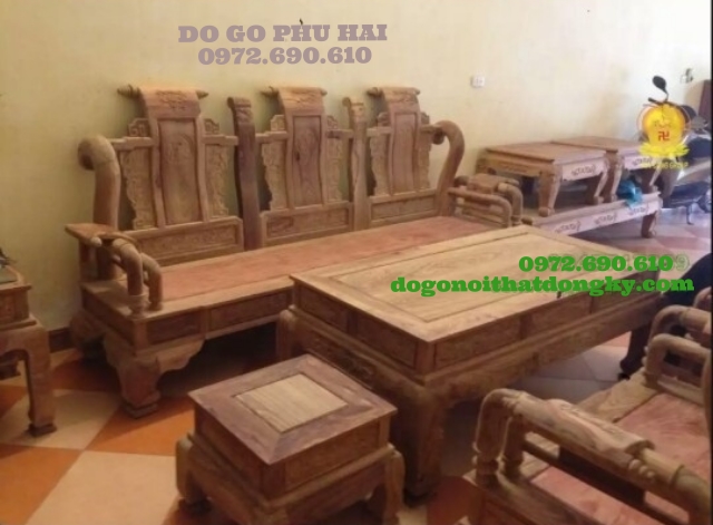 Bộ bàn ghế đẹp gỗ hương kiểu Khổng minh KM01