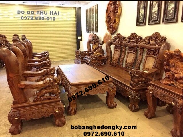 Bộ bàn ghế gỗ đẹp gỗ hương hàng tốt giá rẻ B164
