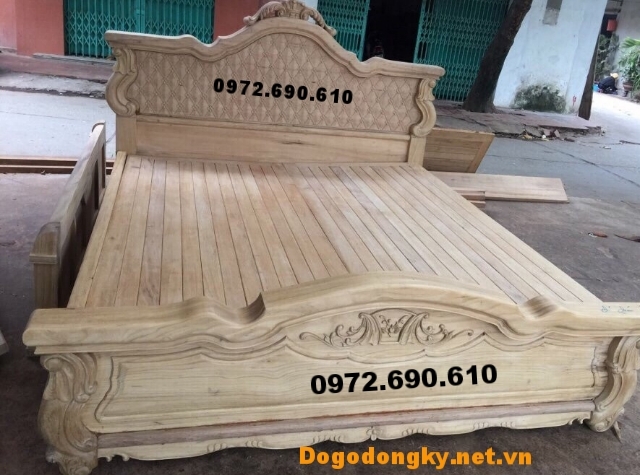 Giường gỗ tự nhiên giá rẻ, Giường ngủ GN60