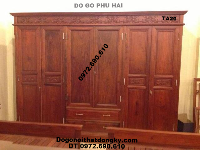 Tủ Quần Áo 6 cánh gỗ gụ kiểu dáng đẹp ,tủ quần áo đẹp, tiện dụng, kiểu dáng đẹp, hiện đại. tủ quần áo mẫu mới làm không gian thêm phần rộng rãi